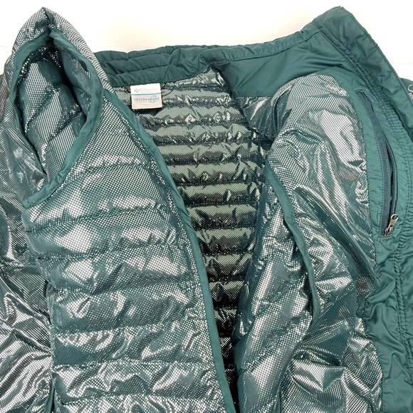 Columbia Junction Puffer Jacket Large Forest Green Omni Heat Womens Zip Up - Picture 8 of 11